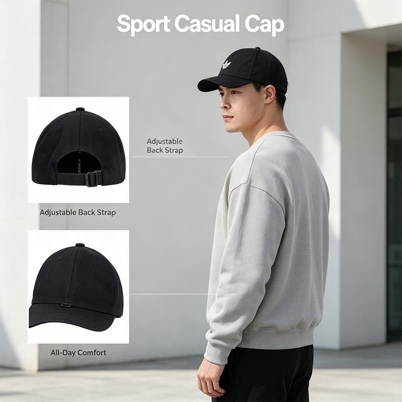 Boné de beisebol preto Adidas, - Outdoor Sport Logo avaliação e preço